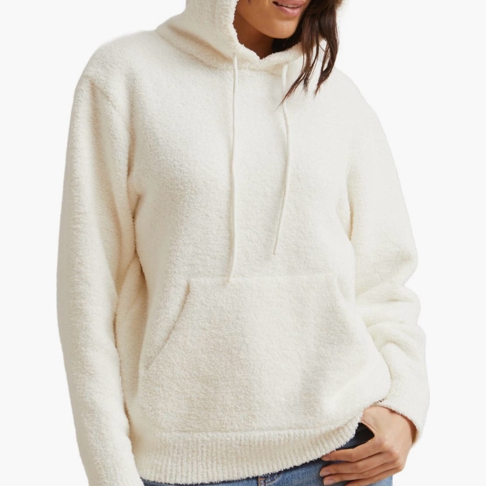 Cozy White Fleece Hoodie